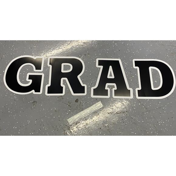 Bunny Chorus Outdoor Lawn Sign GRAD Graduation Sign - Picture 1 of 4